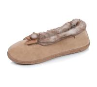 Isotoner - Zapatillas de bailarinas para mujer con memoria de forma, marrón claro, 41 EU
