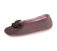 Isotoner - Zapatillas de ballet para mujer, detalle precioso, marrón, 39 EU