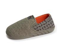 Isotoner - Zapatillas de deporte para mocasines para niño, fácil colocación y suela ergonómica, Caqui Chiné, 35 EU