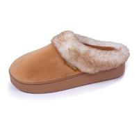 Isotoner - Zapatillas de deporte para mujer, terciopelo ultra suave, cuñas, marrón claro, 37 EU