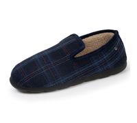 Isotoner - Zapatillas deportivas para hombre, ultra cómodas y cálidas, tecnología everywear, Tartán Azul, 44 EU