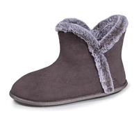 Isotoner - Zapatillas deportivas para mujer, ultra cómodas y cálidas, interior y borde de piel sintética, EU, gris, 38 EU