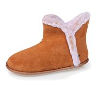 Isotoner - Zapatillas deportivas para mujer, ultra cómodas y cálidas, interior y borde de piel sintética, EU, marrón claro, 39 EU