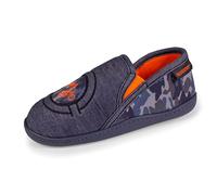 Isotoner Zapatillas mocasines niño monstruo rayas, vaquero, 32 EU