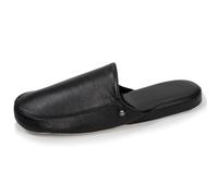 Isotoner - Zapatillas para hombre, ultra cómodas y ligeras, de piel, EU, Negro , 44 EU