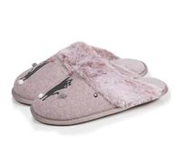 Isotoner - Zapatillas para mujer, diseño de gato, Rosa china, 39 EU