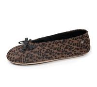 Isotoner Zapatillas zapatillas bailarinas mujer plantilla suave y cómoda, EU, leopardo, 39 EU