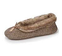 Isotoner Zapatillas zapatillas Bailarinas mujer suela ultra suave, cómodas, suela con memoria de forma, EU, leopardo, 37/38 EU
