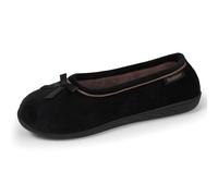 Isotoner Zapatillas zapatillas Bailarinas mujer suela ultra suave, cómodas, suela con memoria de forma, EU, Negro , 37 EU