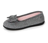 Isotoner Zapatillas zapatillas bailarinas para mujer flexibles, ultra cómodas y ligeras, confort tecnología everywear, Heather Gris Luz, 37 EU