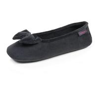 Isotoner - Zapatillas zapatillas bailarinas para mujer, suela ultra suave, cómodas, suela con memoria de forma, Negro , 41/42 EU