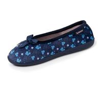 Isotoner - Zapatillas zapatillas de bailarina para mujer, ultra cómodas, suela con memoria de forma, Liberty Azul, 38 EU