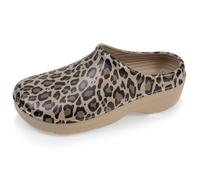 Isotoner Zuecos Mujer para Jardinería, Cómodos, resistentes y ligeros, leopardo, 39 EU
