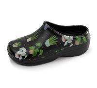 Isotoner Zuecos Mujer para Jardinería, Cómodos, resistentes y ligeros, Negro Planta, 39 EU