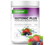 Isotonic Plus Drink - 1050 g Bebida isotónica en polvo con carbohidratos, electrolitos, vitaminas y maca - Fórmula de hidratación y recuperación - vegana (Berry Mix)