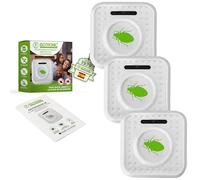 ISOTRONIC Ahuyentador de ácaros e insectos con ultrasonidos | Elimina ácaros e insectos del colchón con ultrasonidos | Repelente ultrasónico de ácaros/chinches de cama/insectos | Set de 3