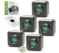 ISOTRONIC Ahuyentador de ácaros e insectos con ultrasonidos | Elimina ácaros e insectos del colchón | Repelente ultrasónico de ácaros/chinches de cama/insectos | Eléctrico (230 V) | Set de 5