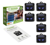 ISOTRONIC Repelente Solar contra Animales Salvajes como mapaches, venados, Zorros, jabalíes, etc. - 6 repelentes efectivos con luz LED Azul