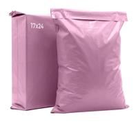 iSOUL 10 bolsas grandes para correo, 17 x 24 pulgadas, fuertes y vintage para envíos postales [uso en paquetes, entrega, envío, correo, paquete] [43,2 x 61 cm] bolsas rosa bebé