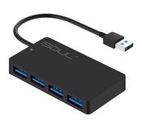 iSOUL Hub USB 3.0 con 4 Puertos USB 3.0 para Ordenadores portátiles, Ordenadores de sobremesa, PS3, PS4, Xbox, Wii, Mac, notarios, MacBook, Netbook