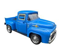 ISOYTERO Little Blue Truck Toy Puerta Retro Retro Decoración de Camiones Azules Mini Pickup de Juguete Decoración de Navidad Vintage Portable For Dollhouse Office Desk Style 1