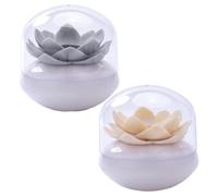 ISOYTERO Pitina de algodón de lotus Pecks Bud Organizer Contenedor de almacenamiento de caja 2 PCS