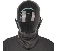 ISOYTERO Punk Mask for Men Black Futuristic Mask PC Techwear Decorative Cyber For Cosplay Party Halloween Music Festival Punk