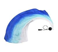 ISOYTERO Silk POI, 79x31.5 Cintas de Baile Elegantes con POI Ball Ligero Play Silk Buff Dance Prop for Performance, Flows Arts & Worship, Bluesilk