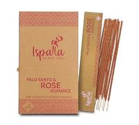 ISPALLA - Incienso en barra - Varillas de incienso orgánicas de Perú - aprox. 10 varillas por paquete (Palo santo y rosa)