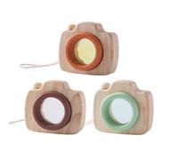 iSpchen 3 piezas Caleidoscopios Cámara de Madera Juguete con Caleidoscopio Prisma Multi-Prisma Caleidoscopio Clásico Juguete Educativo para Niños, OneColor