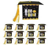 iSpchen 50 cajas de regalo con tapa, caja de regalo para manualidades, gorros de graduación, cajas de montaje, cajas de regalo, regalos, regalos, regalos, regalos, regalos, regalos, color negro