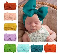 iSpchen 8 Piezas Diademas para Bebé Diadema Ancha con Lazo Cinta para el Cabello Bandas Elásticas Arcos Accesorios para el Cabello para Recién Nacidos Bebés,#03