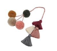 iSpchen - Bolso, bolso, bolso, bolso, bolso, bolso, accesorios, llavero, arcoíris, bolas de pelo