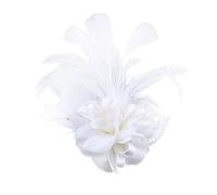 iSpchen broche de pluma con seguridad, broche para novia, broche de ramo de novia, alfiler de seguridad para mujer y niña, accesorio para traje de mujer, ramo, corsé, muñeca, flor, broche para