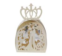 iSpchen,Caja de Dulces Corona de Novia y Novio, Caja de Chocolate con Diseño de Mariposa de Pareja, Perfecta para el Día de San Valentín en Forma de Flor y Colores Suaves estrella joya