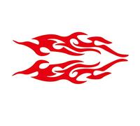 iSpchen Calcomanía Reflectante de Llama Para Coche - Pegatina de Vinilo Impermeable Para Parachoques y Espejo - Para Camión y SUV