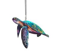 iSpchen Colgante de Coche de Tortuga Marina, Mamá de Tortuga Marina Con Adorno Niños Tortuga de Mar Espejo Retrovisor Adorno Adorno de Coche Animales Encantos decoración Interior del Coche