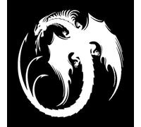 iSpchen Etiqueta Engomada Coche, 2 Piezas De Pegatinas Coche Dragon Totem,Pegatinas Decorativas Personalizadas,Pegatinas Exteriores Coche,Pegatinas De Ventana Coche De Motocicleta, 15 x 14,8 cm
