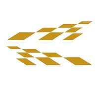 iSpchen Etiqueta Engomada Coche Ajuste, Pegatinas Laterales Cuerpo Coche, Etiqueta Lateral Falda Coche, Etiqueta Decorativa Cuerpo Coche Tótem a Cuadros, Etiqueta del Coche del Vinilo Impermeable