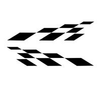 iSpchen Etiqueta Engomada Coche Ajuste, Pegatinas Laterales Cuerpo Coche, Etiqueta Lateral Falda Coche, Etiqueta Decorativa Cuerpo Coche Tótem a Cuadros, Etiqueta del Coche del Vinilo Impermeable