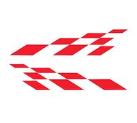 iSpchen Etiqueta Engomada Coche Ajuste, Pegatinas Laterales Cuerpo Coche, Etiqueta Lateral Falda Coche, Etiqueta Decorativa Cuerpo Coche Tótem a Cuadros, Etiqueta del Coche del Vinilo Impermeable