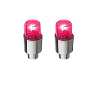 iSpchen Luz de Llanta de Válvula de Coche, 2 Luces Led de Rueda Luces de Rueda de Bicicleta Led Tapa de Válvula de Llanta Lámpara de Flash de Neón Led Para Coche, Motocicleta, Bicicleta