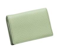iSpchen Monedero fino de doble pliegue para monedas, bolsa de monedas con cremallera, estuche para llaves para regalos, amigos, aniversario, verde claro, talla única, moderno
