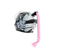 iSpchen Trenzas de Casco de Motocicleta Cola de Caballo desmontable Con Ventosa Trenzas de Cola de Caballo decoración Trenza de Giro Reutilizable Adecuado Para Motocicleta Scooter