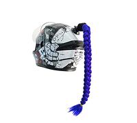 iSpchen Trenzas de Casco de Motocicleta Cola de Caballo desmontable Con Ventosa Trenzas de Cola de Caballo decoración Trenza de Giro Reutilizable Adecuado Para Motocicleta Scooter