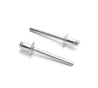 ISPINNER 100 remaches ciegos de aluminio de 3/16" x 1/4", 4,8 x 6 mm, paquete de 100