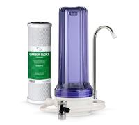 iSpring CKC1C Sistema de Filtración de Agua Potable para Encimera con Filtro de Carbón, 2.5" x 10", Transparente