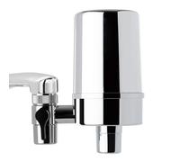 iSpring DF2-CHR Filtro de Agua para Grifo para Fregadero de Cocina, Baño o Caravana, 500 Galones de Larga Duración, Acabado Cromado
