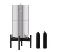iSpring DGF2-B Filtro de Agua por Gravedad con 2 Elementos Filtrantes, Refresca el Agua Potable en Casa, Camping, Autocaravana, Fuera de la Red, Emergencia