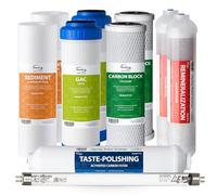 iSpring F10KU Kit Repuesto Ósmosis Inversa UV Minerales Alcalinos 7 Etapas | 10 Piezas, Kit de 1 Año, Compatible con Sistemas RO UV de 7 Etapas, Filtro Mineral Alcalino
